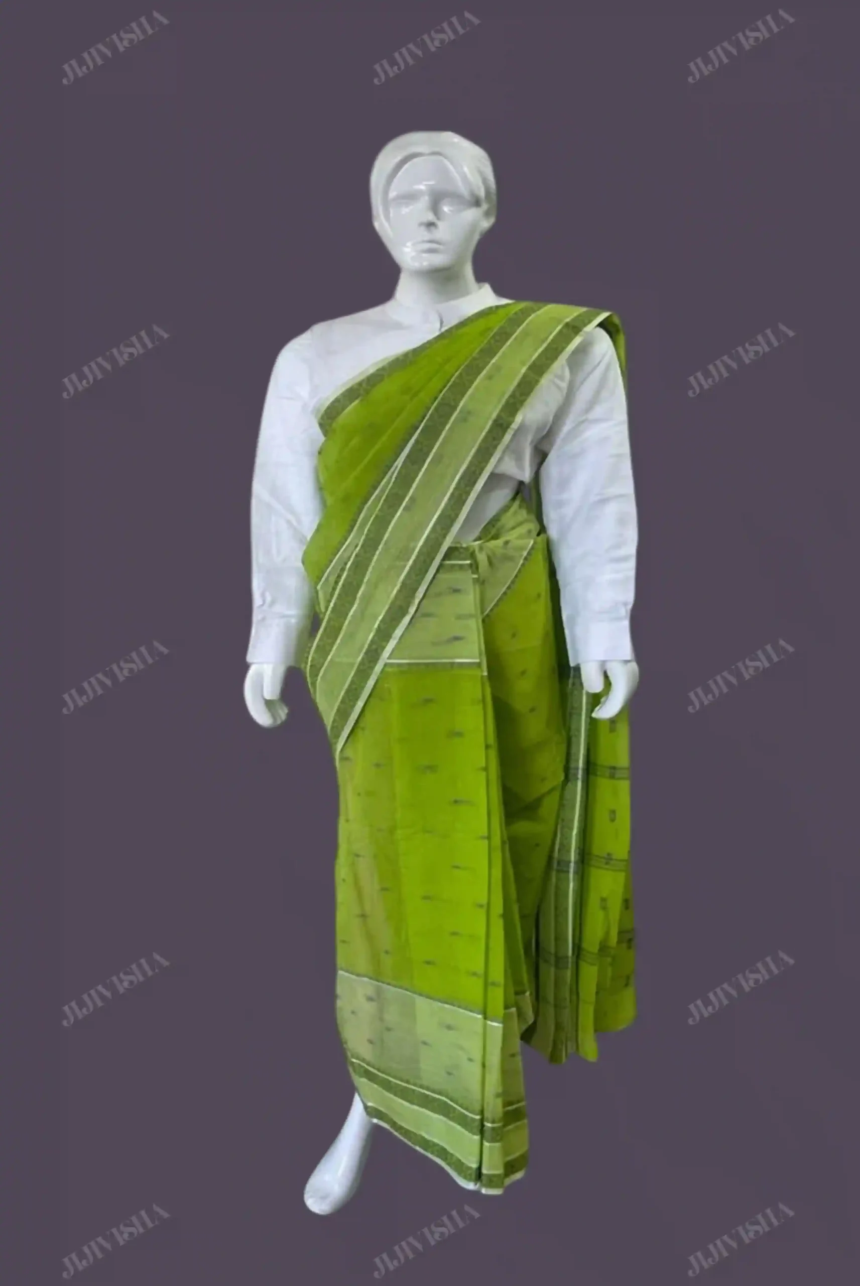 Buy Light Green Bengal Cotton Tant Saree Online