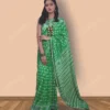 Buy Light Green Hand Block Printed Cotton Saree Online
