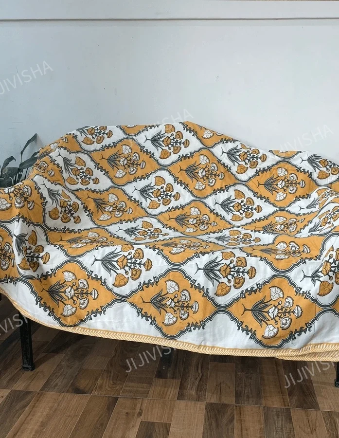 Buy Ivory & Mustard Dohar Online