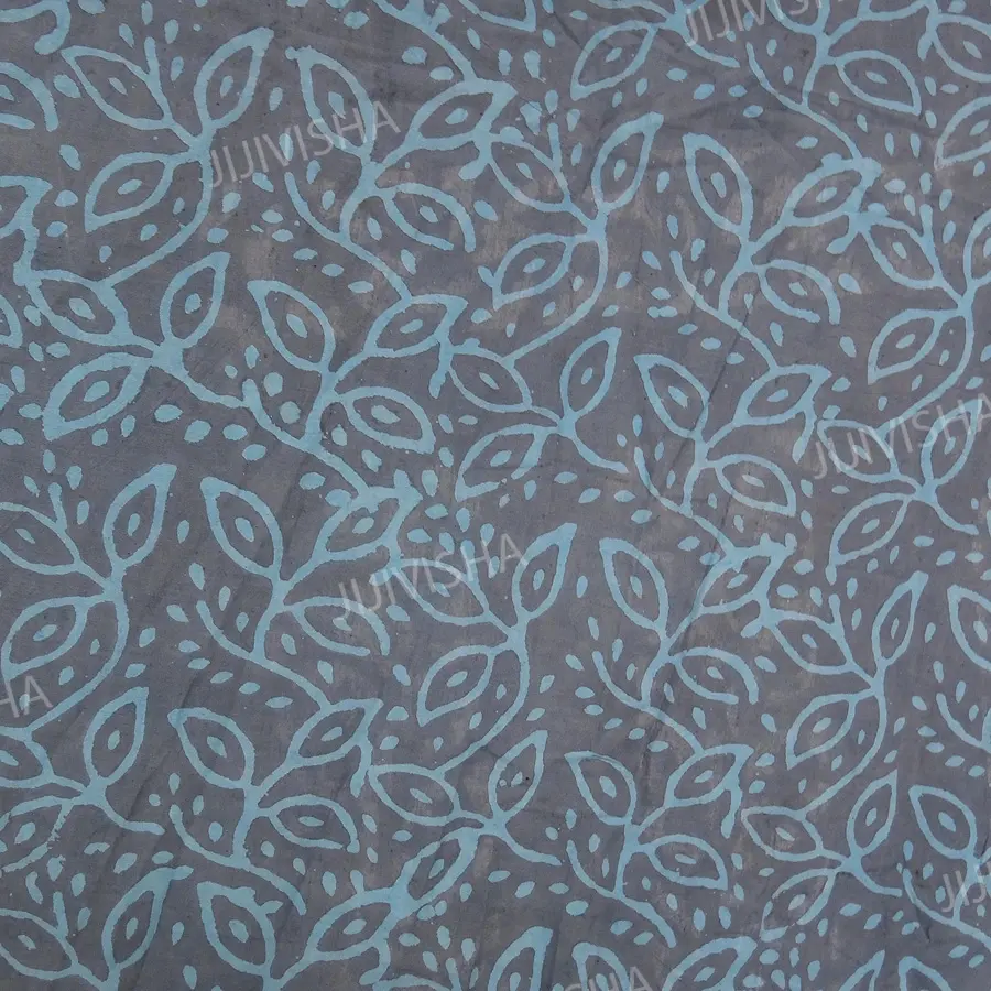 Buy Fawn & Ivory Floral Block Printed Dress Material Set (Pack of 3) Online