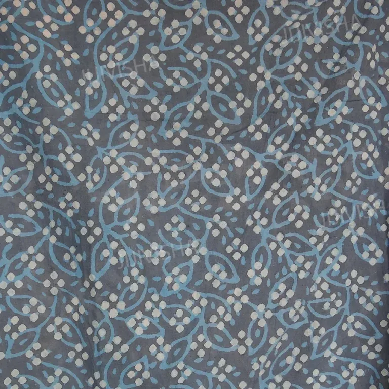 Buy Fawn & Ivory Floral Block Printed Dress Material Set (Pack of 3) Online