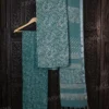 Buy Mint Green and Ivory Floral Hand Block Printed Cotton Dress Material Online