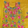 Buy Mustard Georgette Multicolored Phulkari Work Kurta Material Online