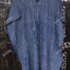 Buy Indigo Stripes Block Printed Cotton Short Kaftan Online