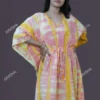 Buy Pink and Yellow Baatik Printed Kaftan Online