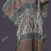 Buy Red Black and Beige Baatik Printed Kaftan Online