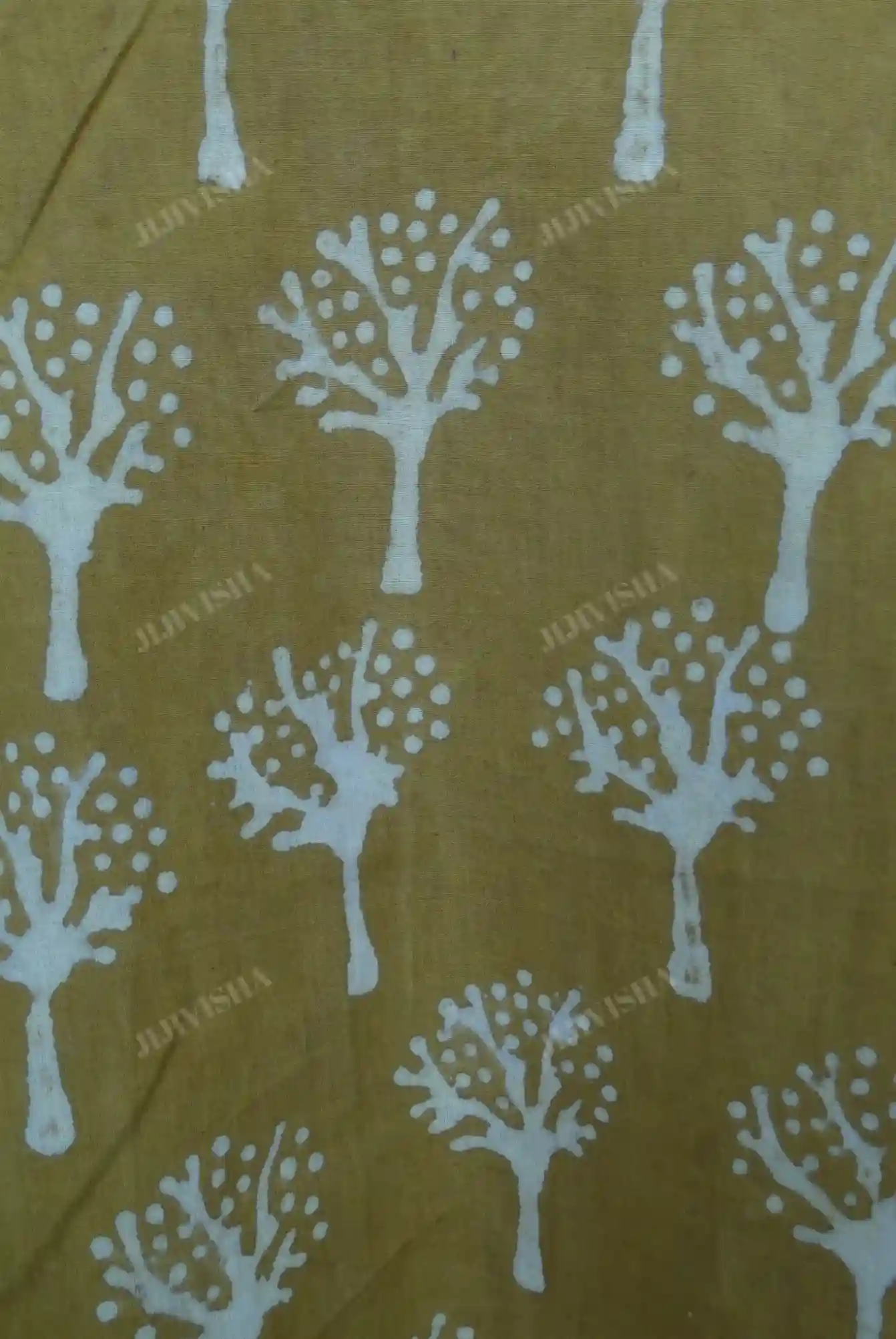 JVWAPSK003_4 Buy Mustard and Beige Tree Block Print Short Kurti Online