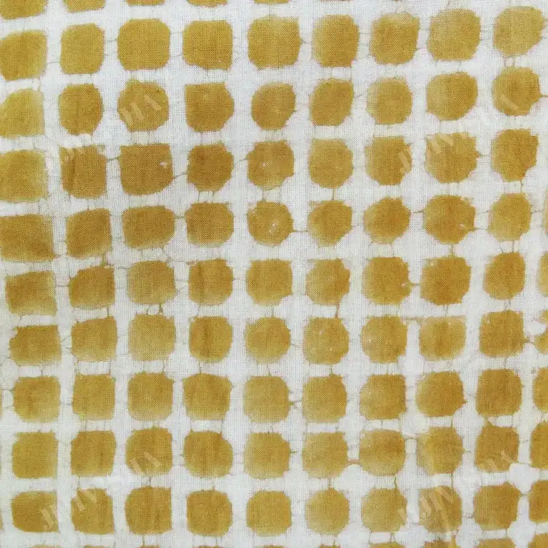 Buy Mustard & Beige Checkered Cotton Short Kurti Online