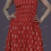 Buy Red Hand Block Printed Cotton Tunic Online