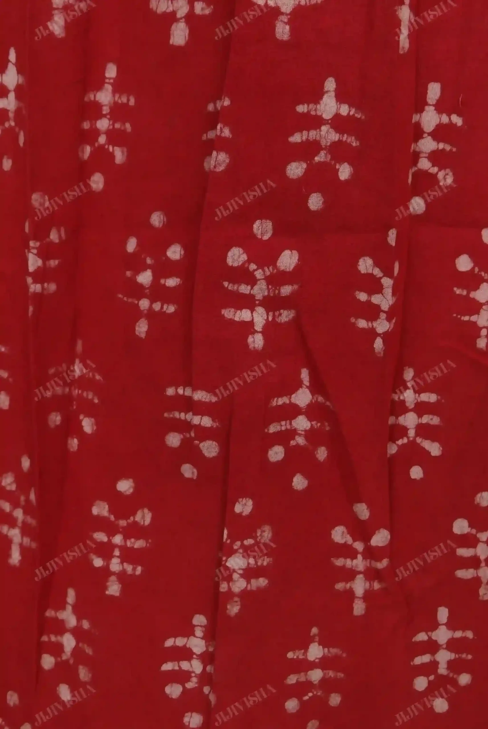 Buy Red Hand Block Printed Cotton Tunic Online