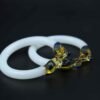Buy Crystal White Bangles with Peacock Ends Online