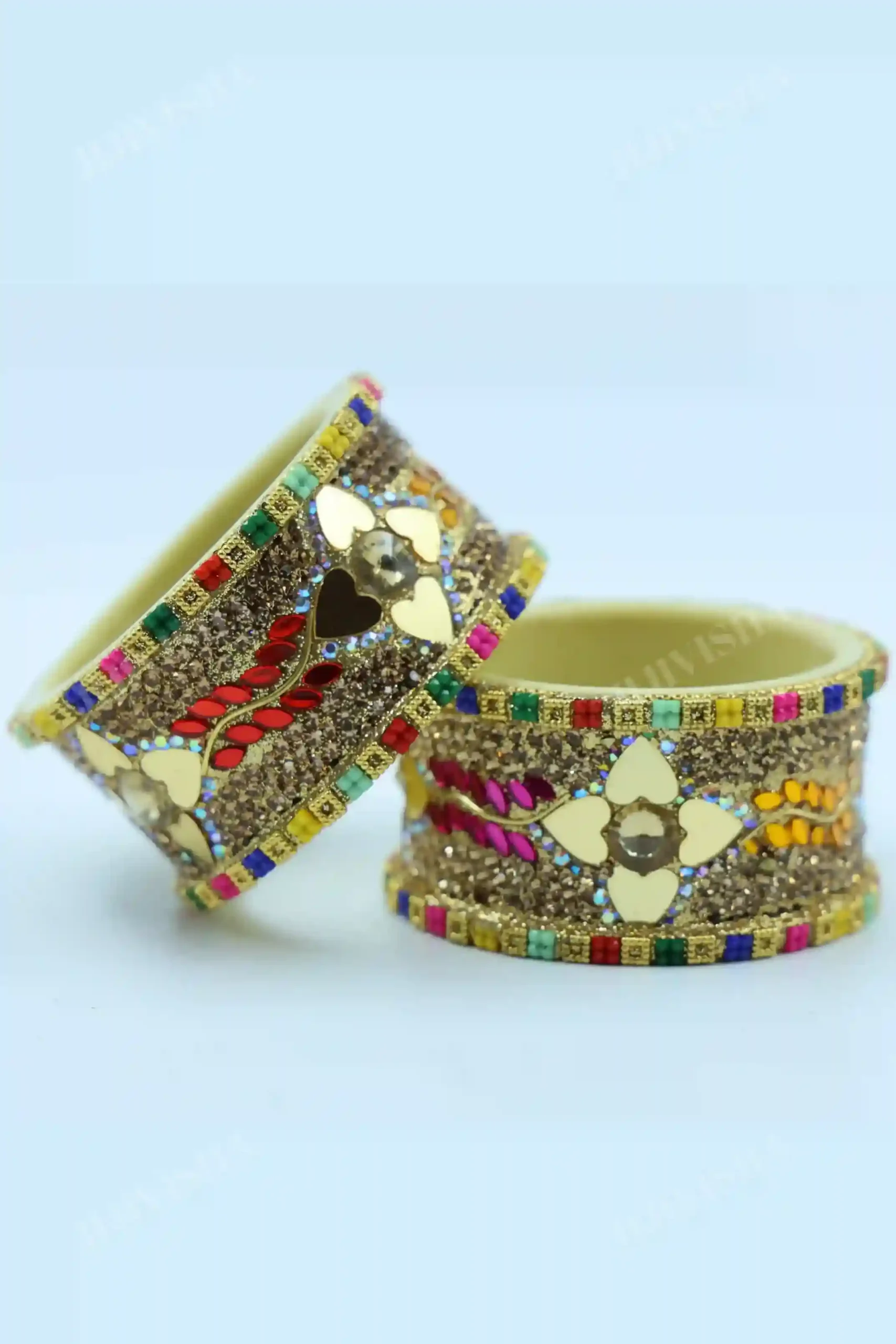 Buy Multicolored Golden Seep Kada Set Online