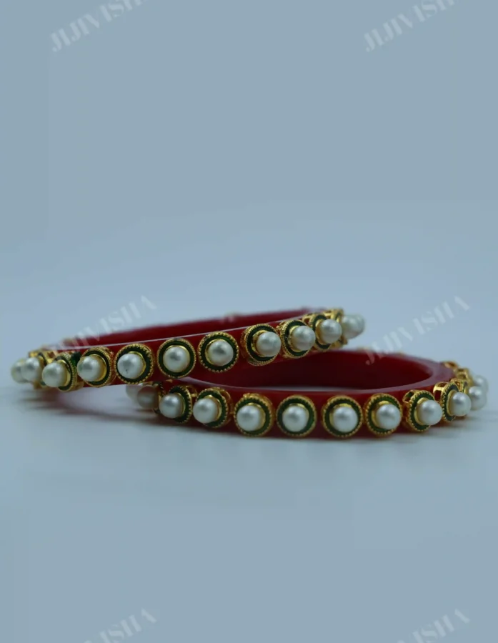 Buy Red Pearl & Seep Kada Set Online