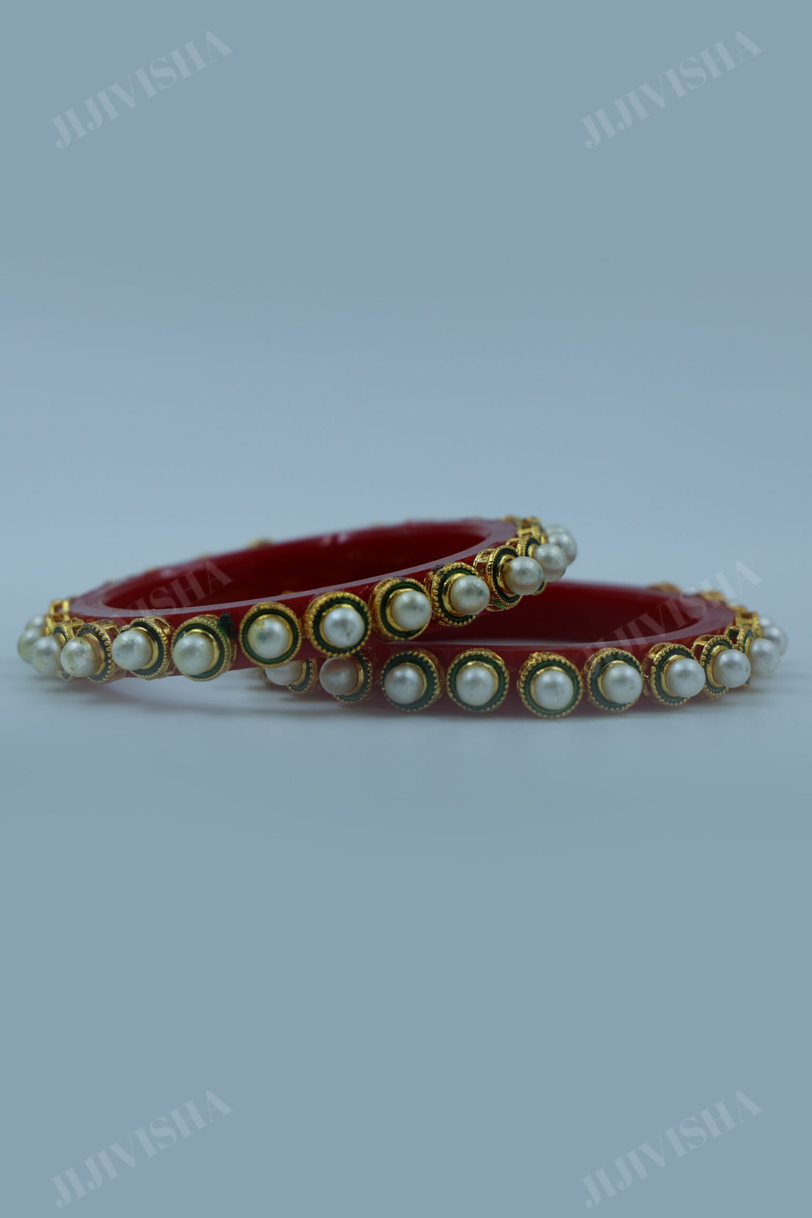Buy Red Pearl & Seep Kada Set Online