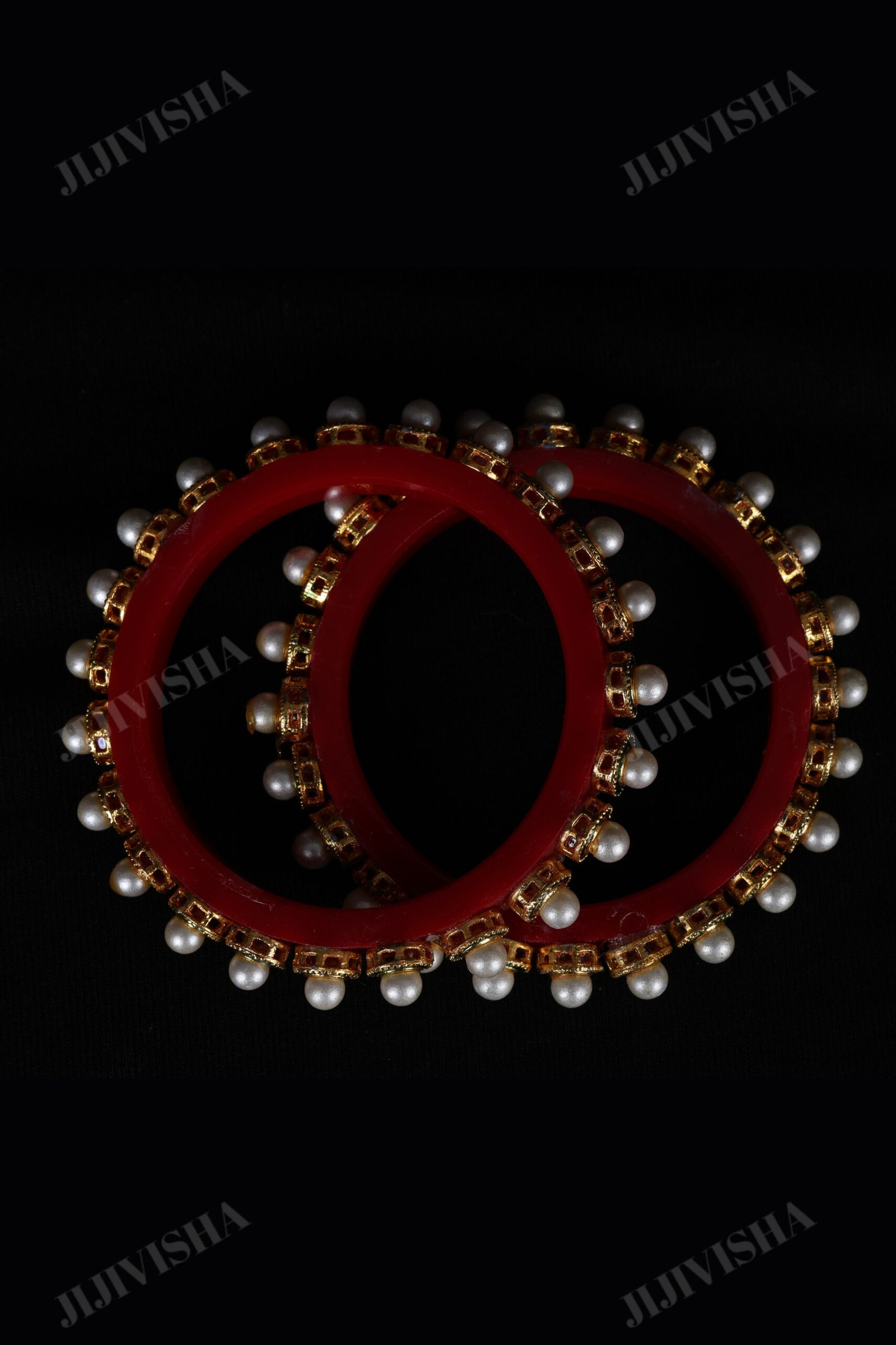 Buy Red Pearl & Seep Kada Set Online