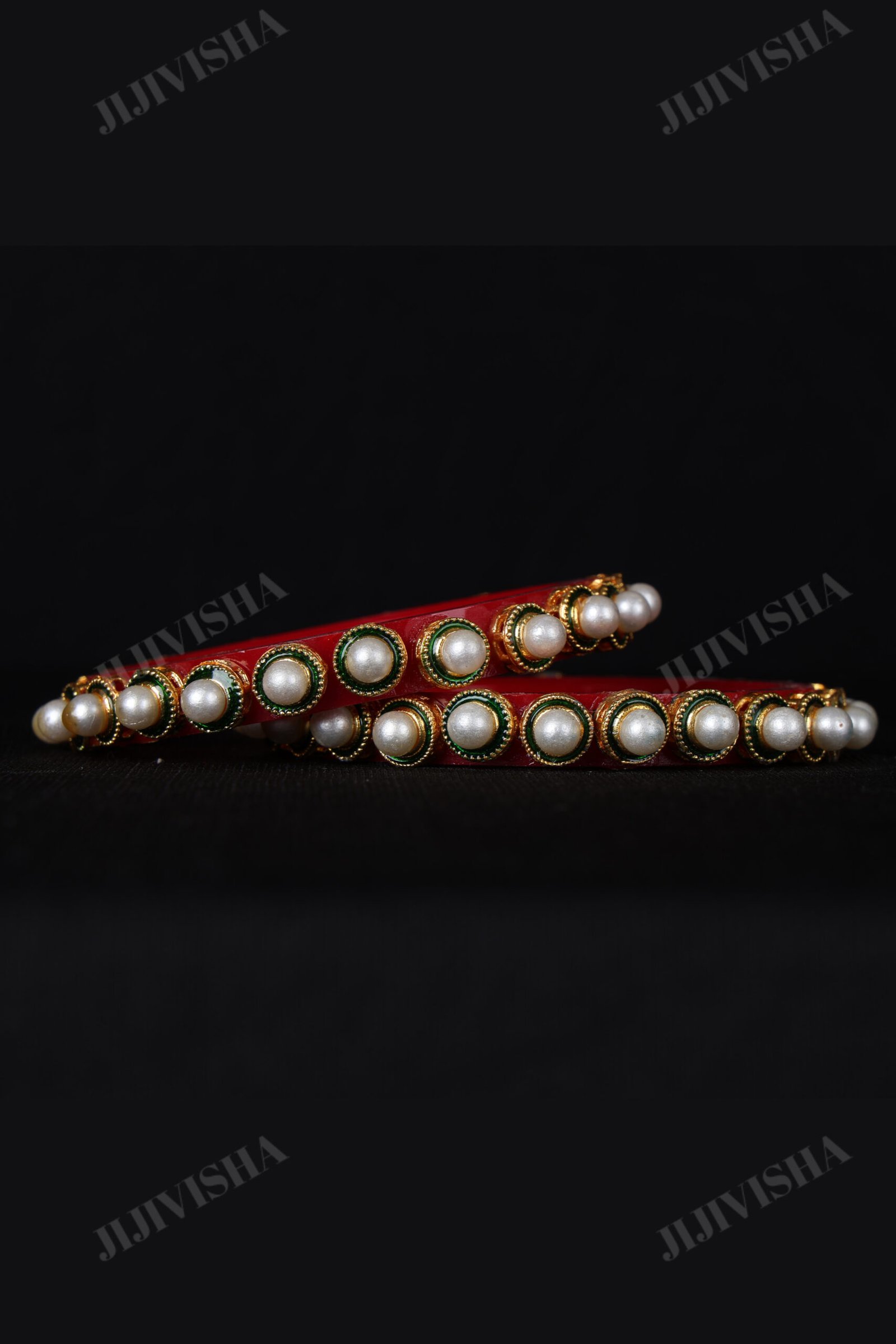 Buy Red Pearl & Seep Kada Set Online