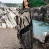 Buy Black & Beige Block Printed Chanderi Cotton Silk Saree Online