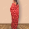 Buy Red & Yellow Floral Hand Block Printed Cotton Saree Online
