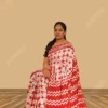 Buy Lal Tara Hand Block Printed Cotton Saree Online