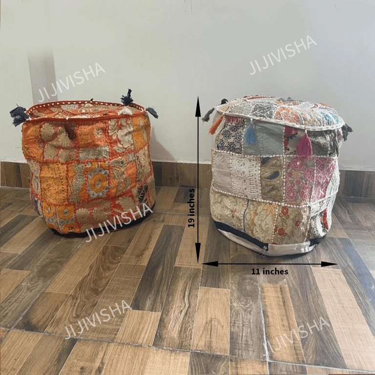 Buy Embroidered Pouf Online