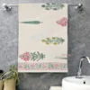 Buy Blossom Breeze Hand Block Printed Waffle Cotton Towel Online