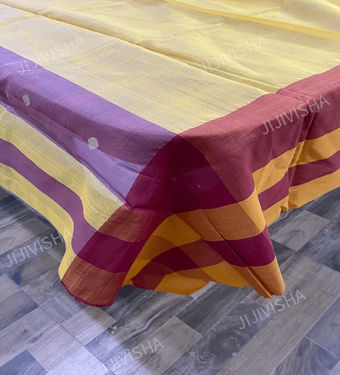 Buy Saffron Rose Chanderi Silk Coffee Table Cover Online