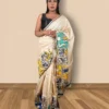 Buy Tussar Silk Saree With Kalamkari Border Online