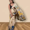 Buy Tussar Silk Saree With Kalamkari Border Online