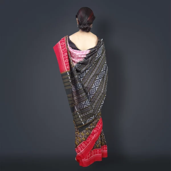 Brown-Pink Double Coloured Pure Cotton Saree With Plain Border