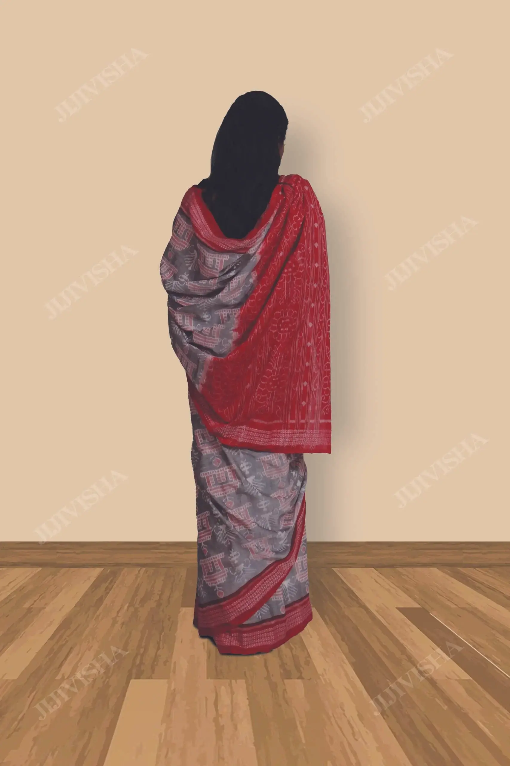 Buy Sambalpuri Ikkat Tribal Bandha Pure Cotton Saree Online