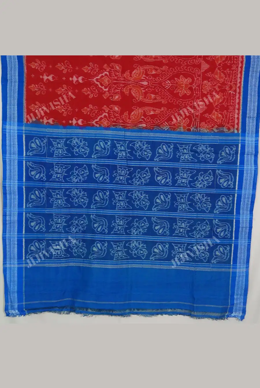 JVWSR061_2 Buy Sambalpuri Ikkat Tribal Bandha Cotton Saree Online