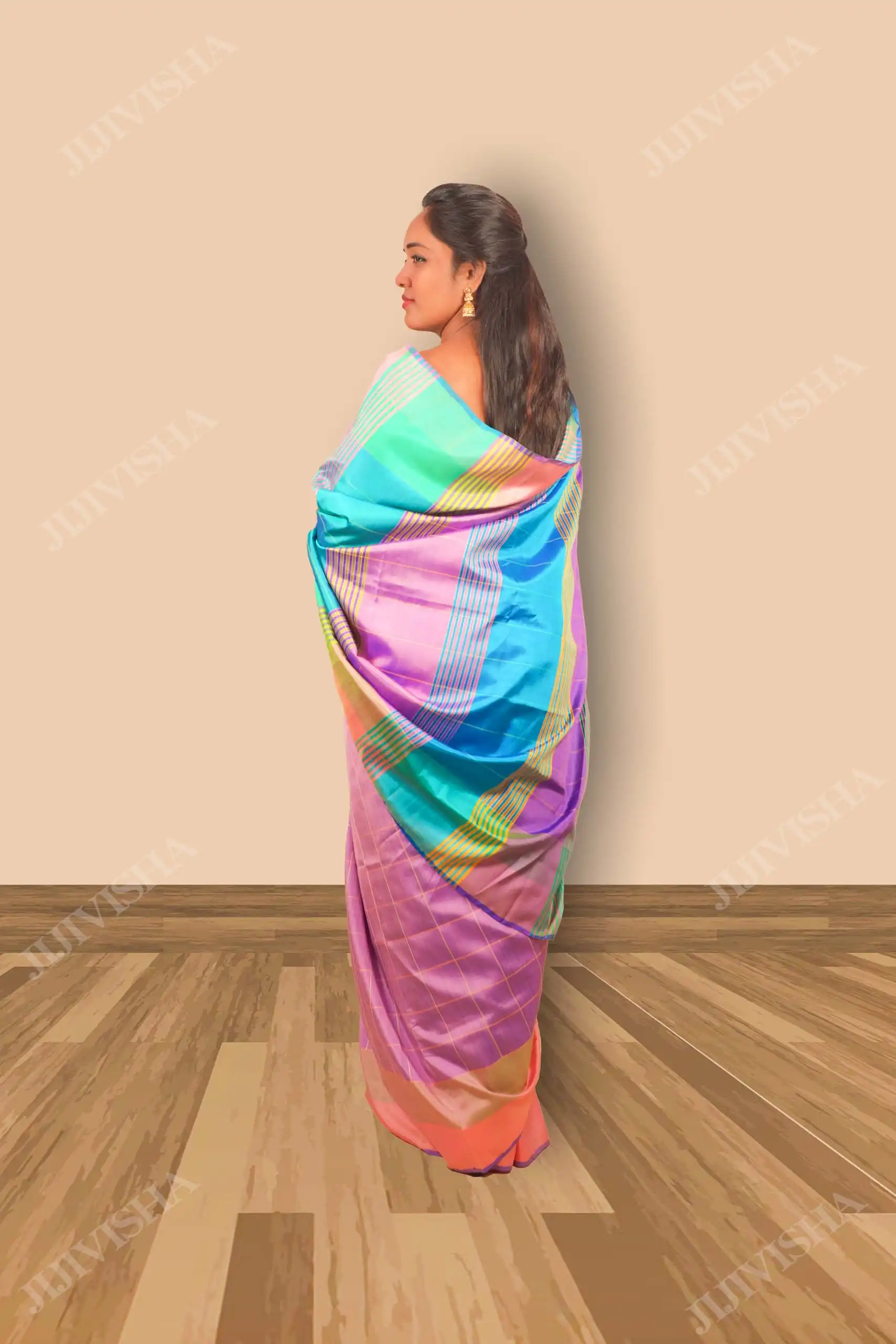 Buy Lavender Double-border Bishnupuri Silk Saree Online