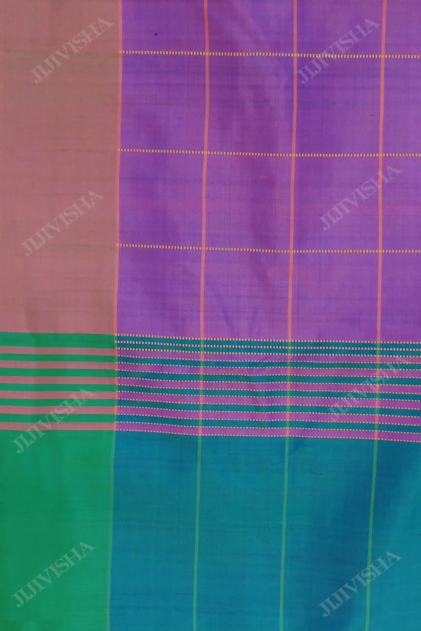 Buy Lavender Double-border Bishnupuri Silk Saree Online