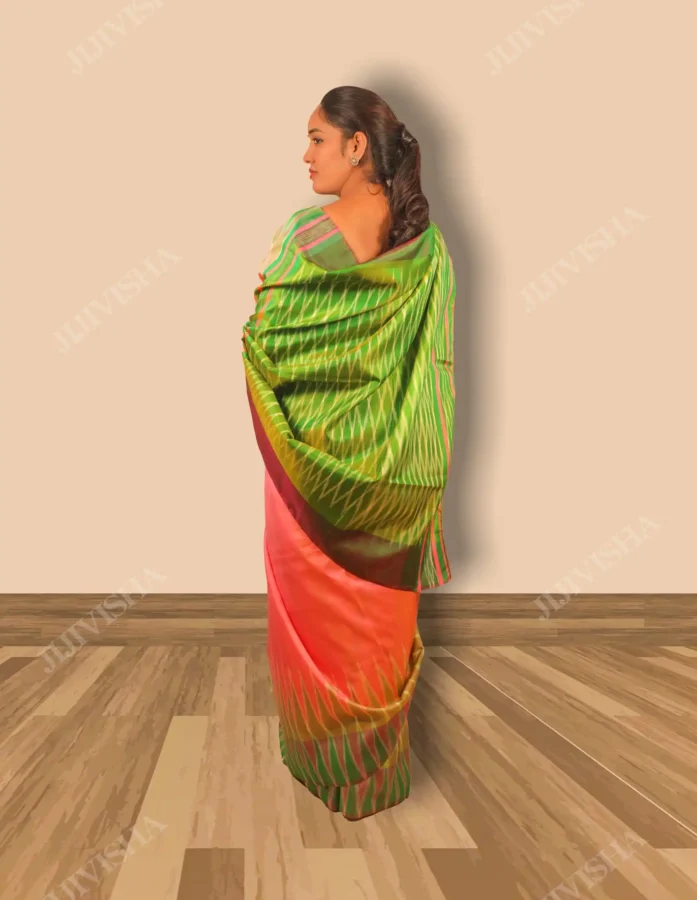 Buy Light Pink Bishnupur Pure Katan Silk Kotki Saree Online
