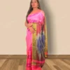 Buy Pink & Blue Bishnupuri Silk Ikkat Saree Online