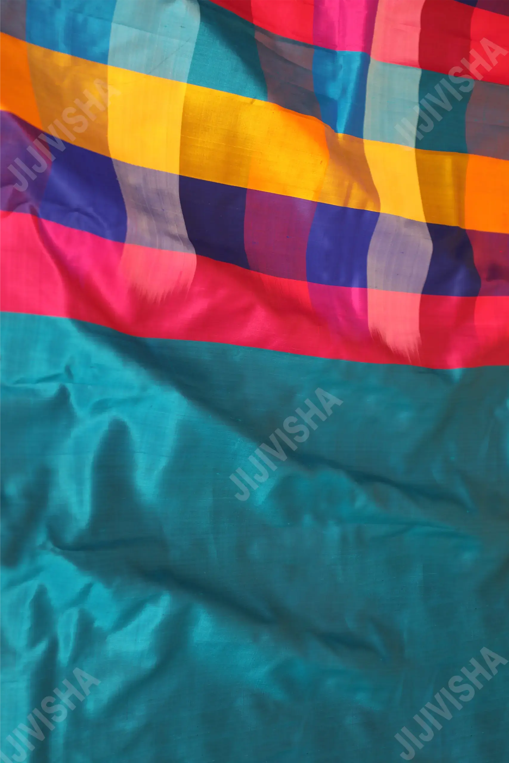 Buy Multicolored 4D Bishnupuri Handwoven Silk Saree Online