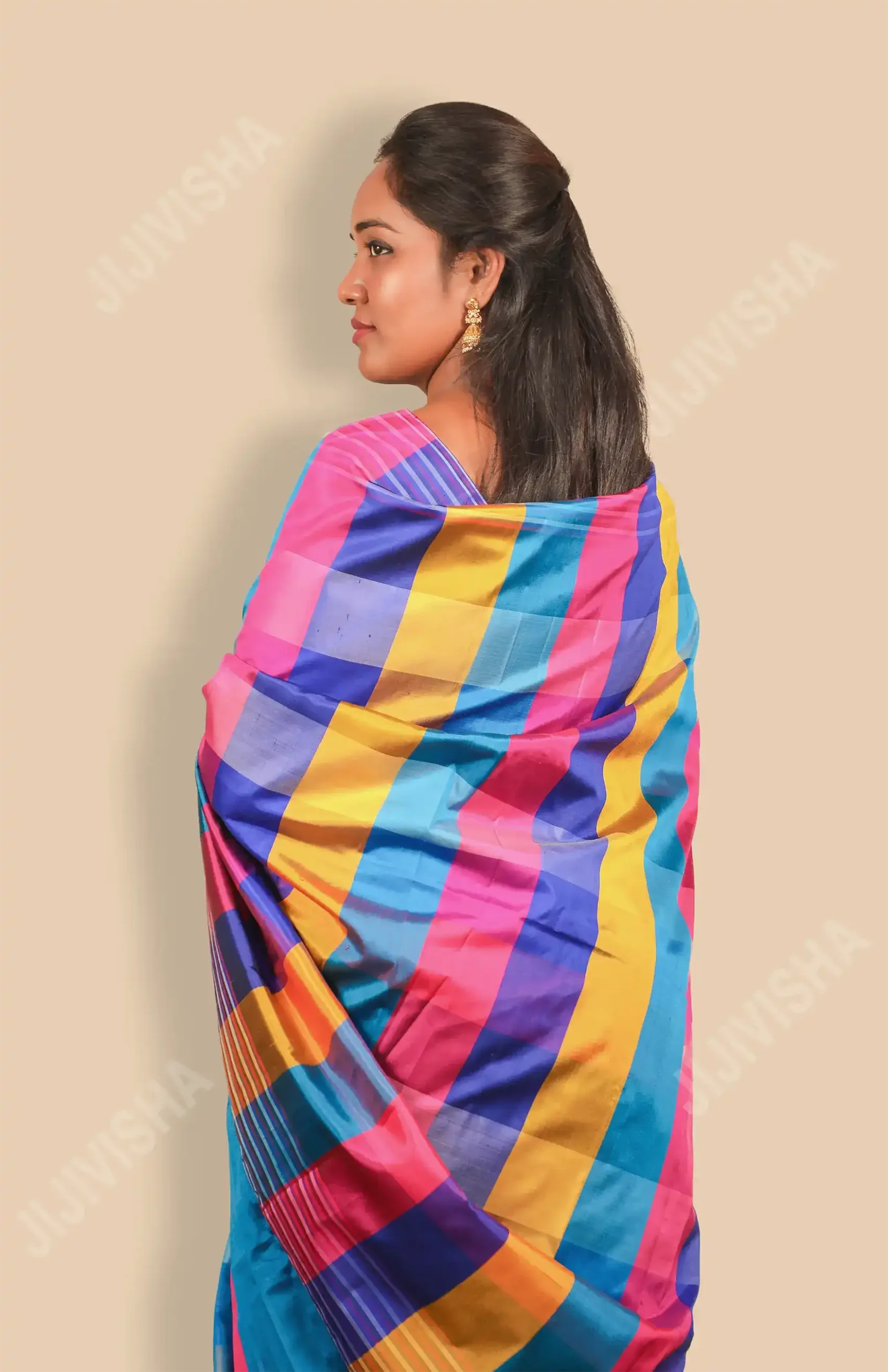 Buy Multicolored 4D Bishnupuri Handwoven Silk Saree Online