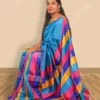 Buy Multicolored 4D Bishnupuri Handwoven Silk Saree Online