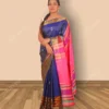 Buy Blue & Pink Bishnupuri Silk Saree Online