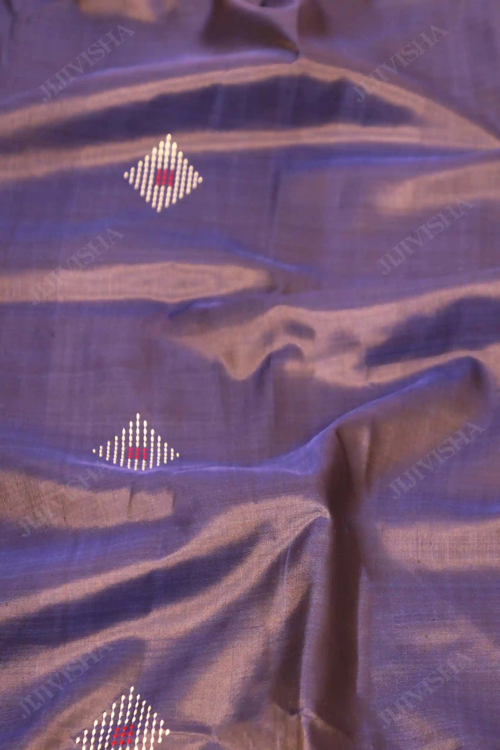 Buy Blue & Pink Bishnupuri Silk Saree Online