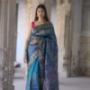 JVWSR080_3 Buy Pure Katan Silk Blue Swarnachari Saree Online