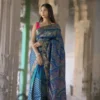 JVWSR080_5 Buy Pure Katan Silk Blue Swarnachari Saree Online