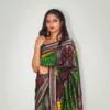 Green Coloured Sambalpuri Pata Silk Saree