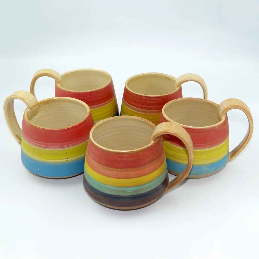 Rainbow Ceramic Mug Set