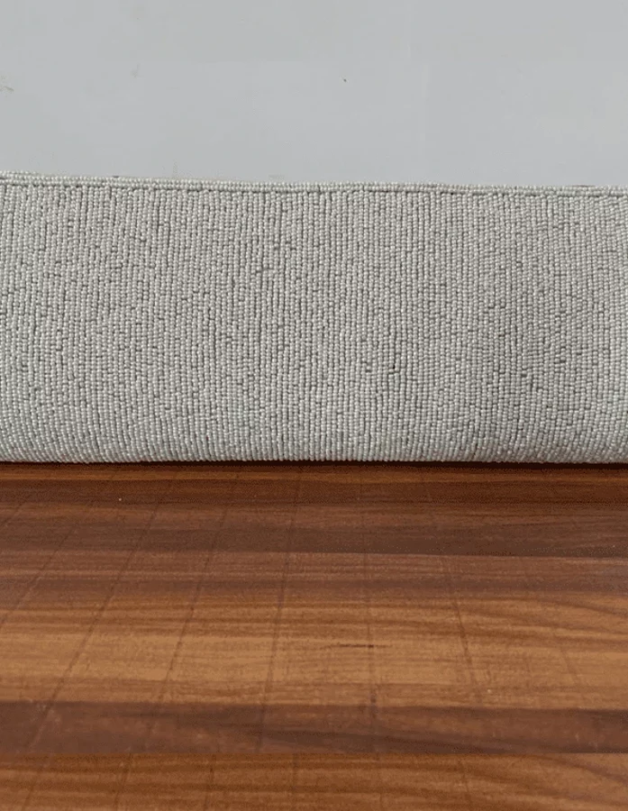 White Mother of Pearl Embellished Clutch - Gallery Image