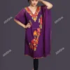Buy Purple Kashmiri Hand Embroidery Kaftan Online