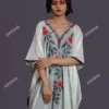 Buy Off White Kashmiri Hand Embroidery Kaftan Online