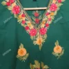 Buy Bottle Green Kashmiri Hand Embroidery Kaftan Online