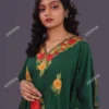 Buy Bottle Green Kashmiri Hand Embroidery Kaftan Online