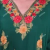 Buy Bottle Green Kashmiri Hand Embroidery Kaftan Online